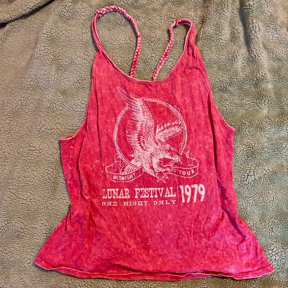 Forever 21 Pink Braided Strap Tank Top